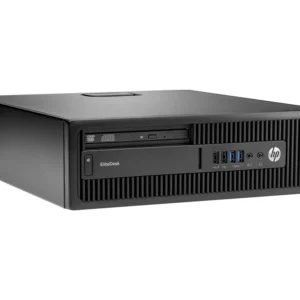 كمبيوتر HP 705 G3 Desktop بخلفية بيضاء – معالج AMD A12 ورام 8GB وهارد 500GB