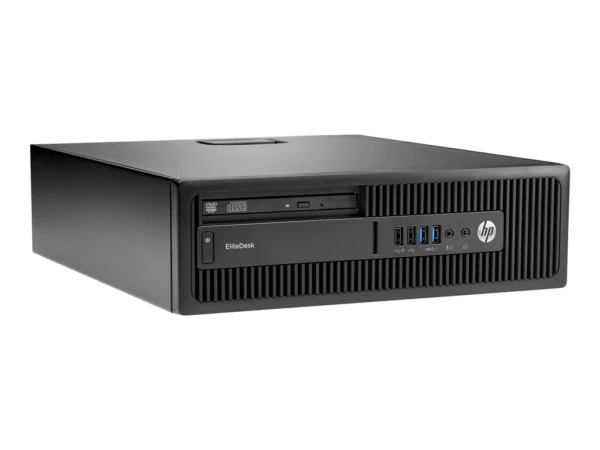 كمبيوتر HP 705 G3 Desktop بخلفية بيضاء – معالج AMD A12 ورام 8GB وهارد 500GB
