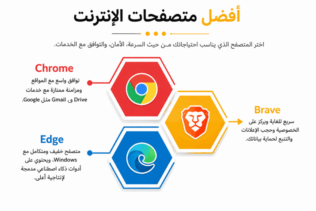 أفضل متصفحات الإنترنت