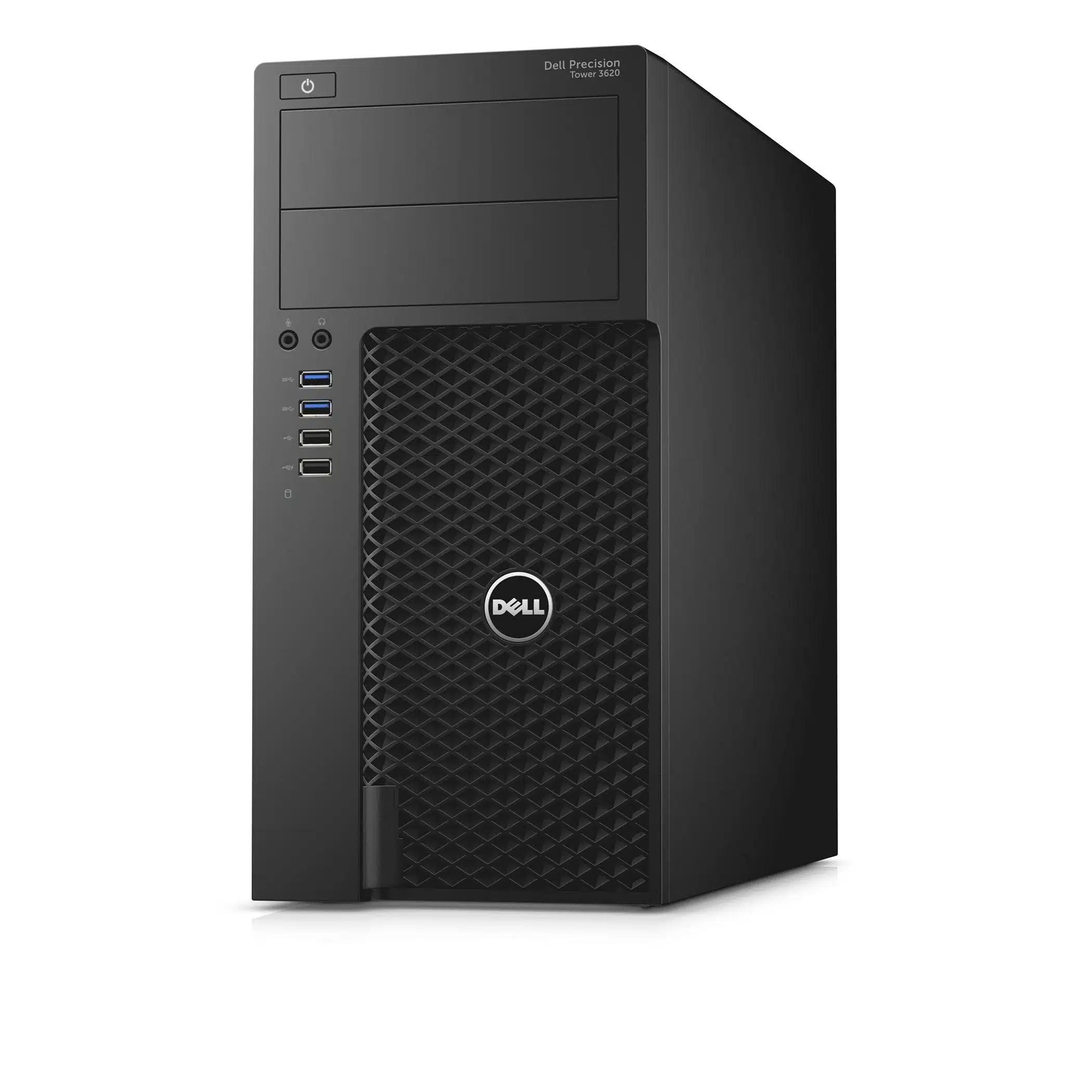 كمبيوتر مكتبي Dell Precision 3620 ووركستيشن بمعالج Xeon وكارت شاشة AMD R7 – صورة الجهاز من الأمام