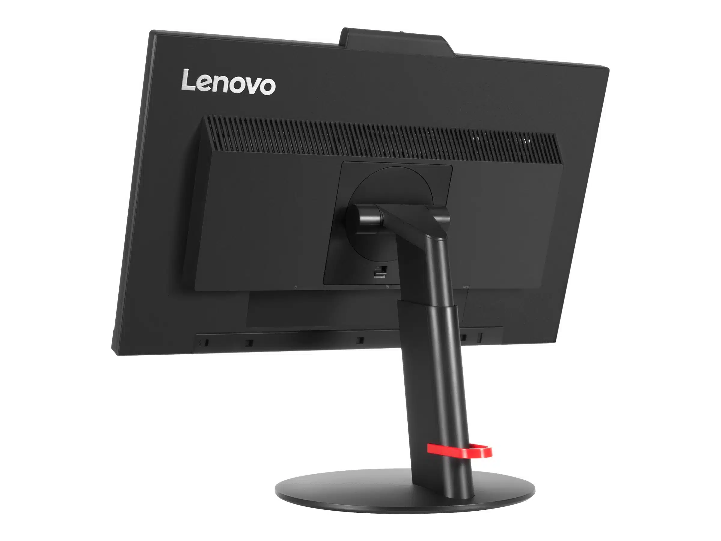 Lenovo ThinkVision T22v back view with camera and speakers